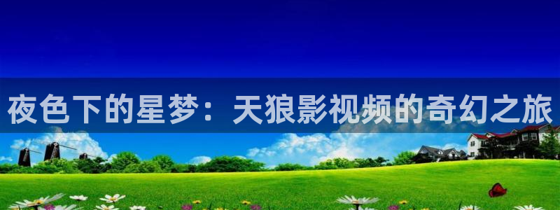 猪泡泡影视：夜色下的星梦：天狼影视频的奇幻之旅
